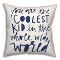 thumbnail image 1 of Creative Products Coolest Kid Blue Text 16 x 16 Spun Poly Pillow, 1 of 3