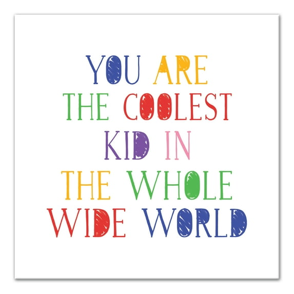 Creative Products Coolest Kid in the Whole Wide World 36x36 Canvas Wall Art