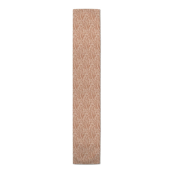 Creative Products Copper Leaf Pattern 16x72 Cotton Twill Table Runner