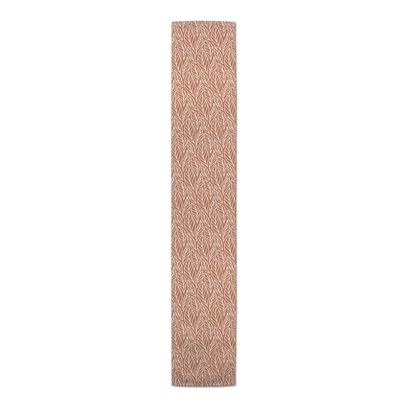 Creative Products Copper Leaf Pattern 16x90 Cotton Twill Table Runner