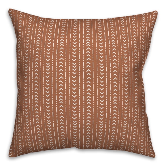 Creative Products Copper Tribal Pattern 18x18 Spun Poly Pillow