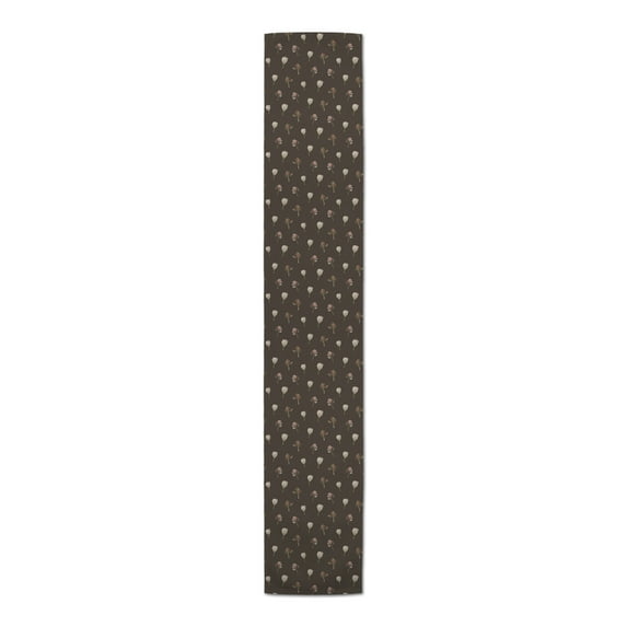 Creative Products Cottage Florals Charcoal 16 x 90 Cotton Twill Table Runner
