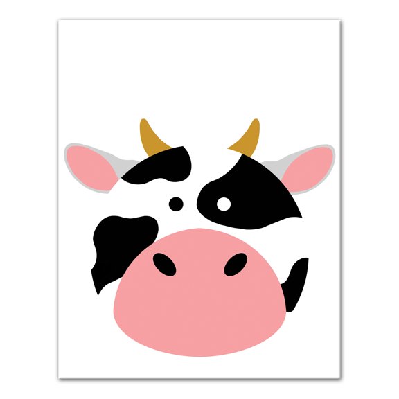 Creative Products Cow Face 11x14 Canvas Wall Art