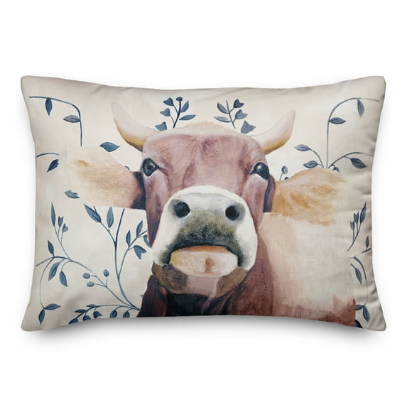 Creative Products Cow with Patterns 14x20 Spun Poly Pillow
