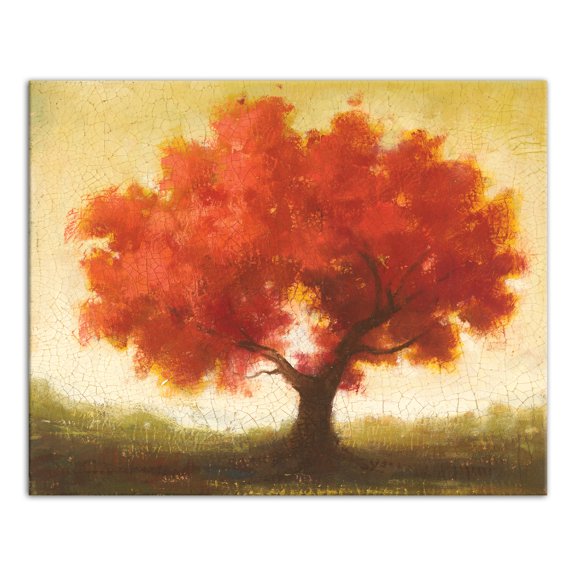 Creative Products Cracked Paint Autumn Tree 20x16 Canvas Wall Art