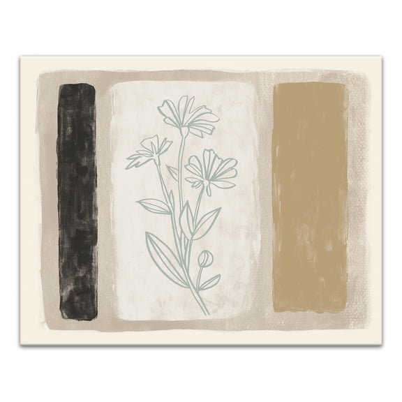 Creative Products Cream Abstract Floral 20 x 16 Canvas Wall Art