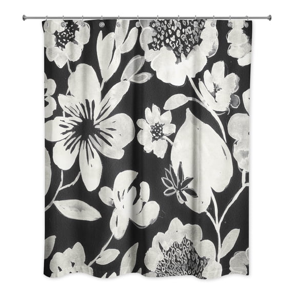Creative Products Cream Florals 71x74 Shower Curtain