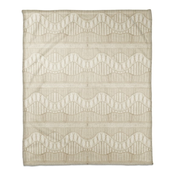 Creative Products Cream Lace Pattern 50 x 60 Coral Fleece Blanket