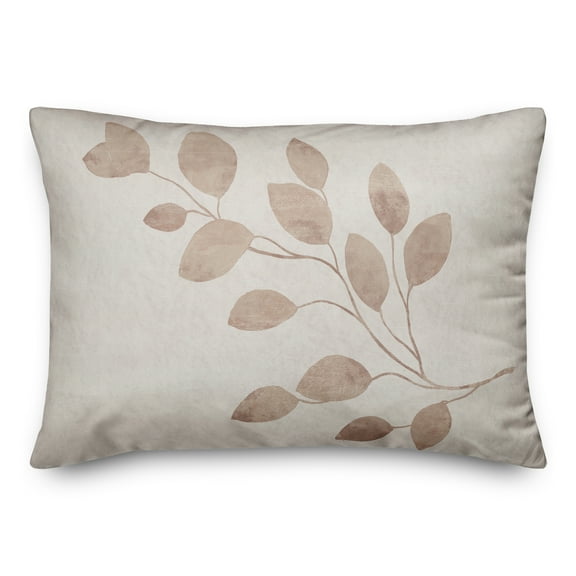 Creative Products Cream Leaves 20 x 14 Spun Poly Pillow