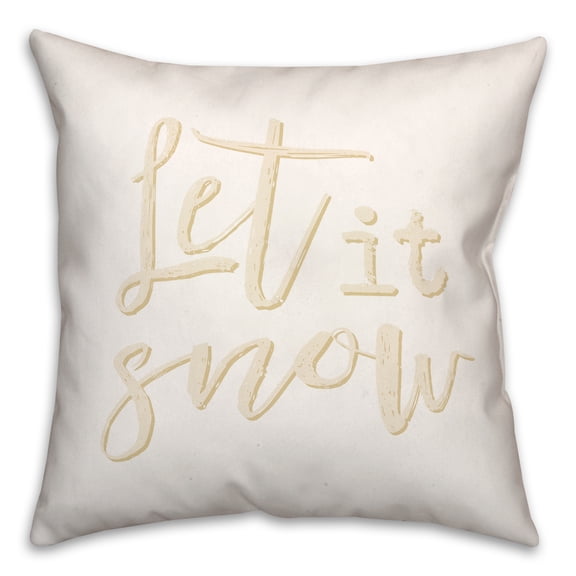 Creative Products Cream Snowflakes 16 x 16 Spun Poly Pillow