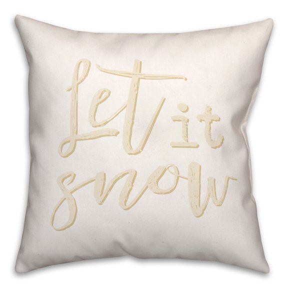 Creative Products Cream Snowflakes 20 x 20 Spun Poly Pillow