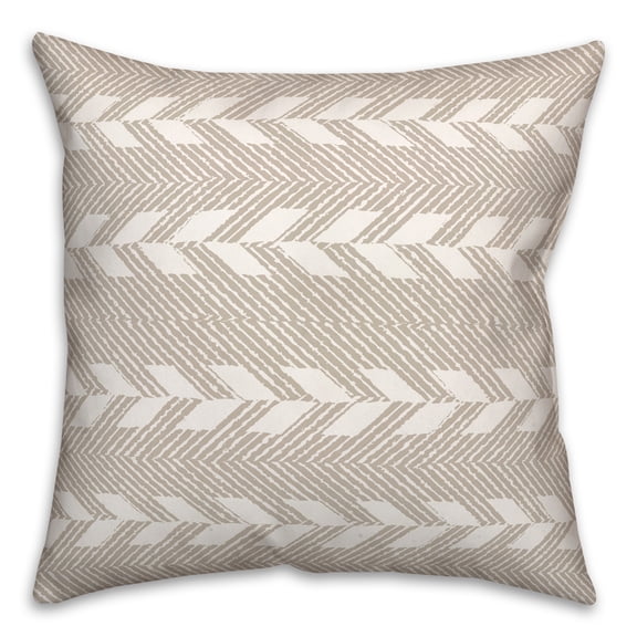 Creative Products Cream Weave Pattern 18 x 18 Indoor / Outdoor Pillow