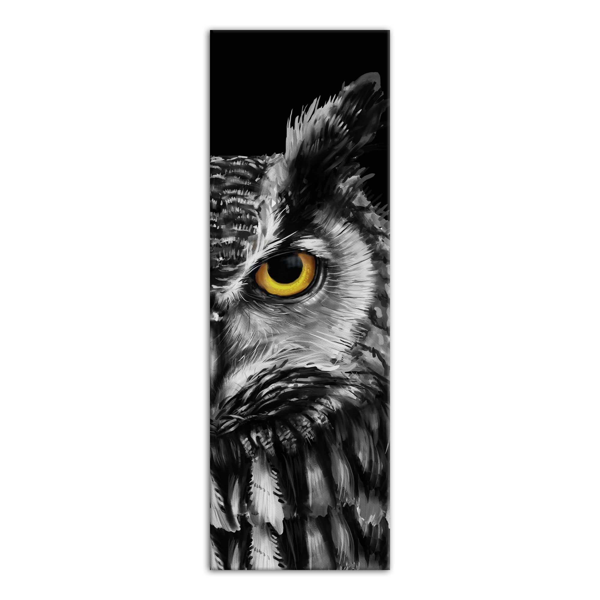 Creative Products Creepy Halloween Owl Dark 2 12x36 Canvas Wall