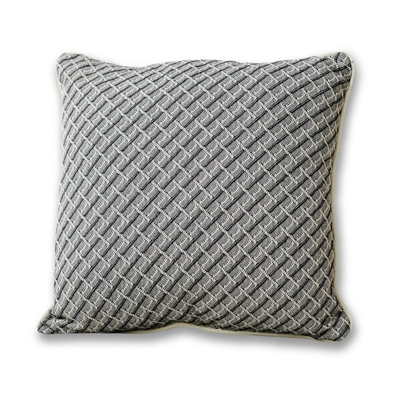 Creative Products Cross Your T's Black 21 x 21 Woven Pillow