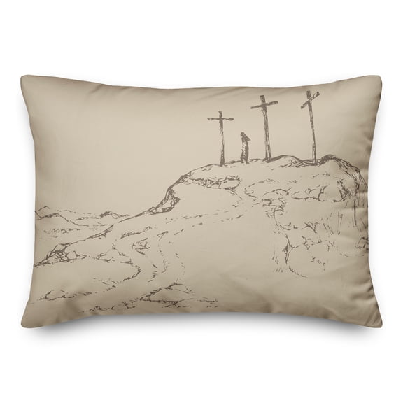 Creative Products Crosses On Hill Pillow 14 x 20 Spun Poly Pillow