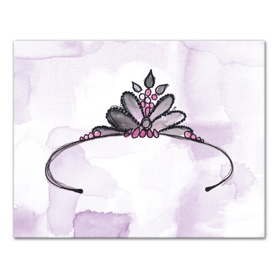 Creative Products Crown Purple 14x11 Canvas Wall Art