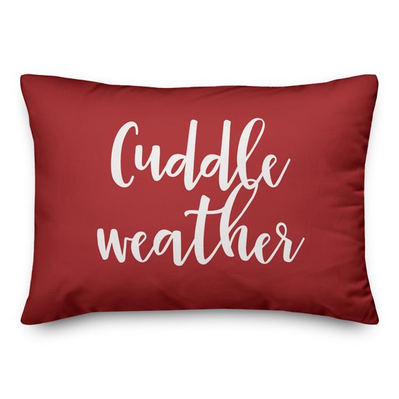 Creative Products Cuddle Weather in Red 14x20 Spun Poly Pillow