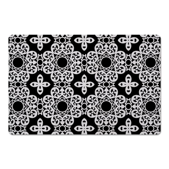 Creative Products Curved Tiles Black 27x18 Floor Mat