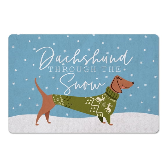Creative Products Dachshund Through the Snow 27x18 Floor Mat
