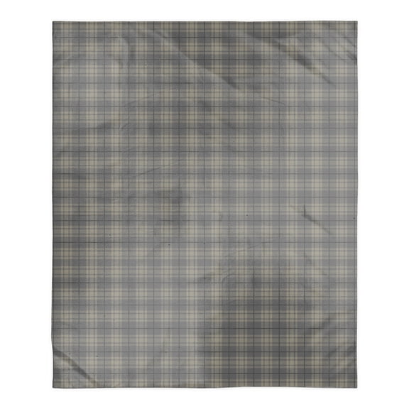 Creative Products Dark Gray Plaid 50x60 Sherpa Fleece Blanket