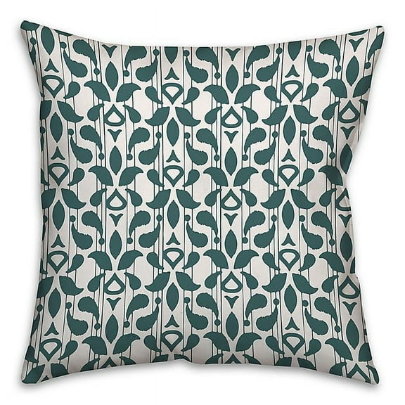 Creative Products Dark Teal Abstract Spun Polyester Throw Pillow - 18x18