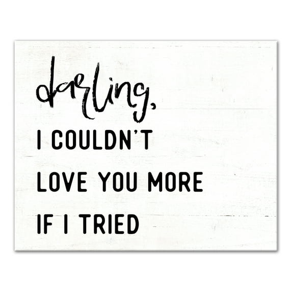 Creative Products Darling I Love You More 20x16 Canvas Wall Art