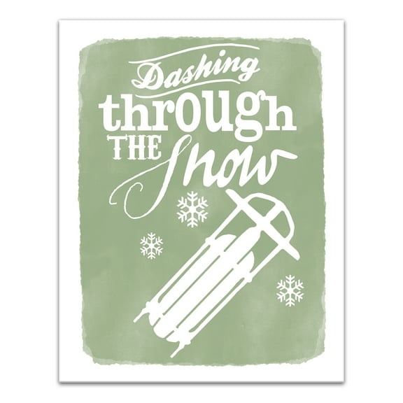 Creative Products Dashing Through The Snow 8x10 Canvas Wall Art