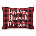 thumbnail image 1 of Creative Products Dashing Through The Snow in Buffalo Check Plaid 14x20 Spun Poly Pillow, 1 of 2
