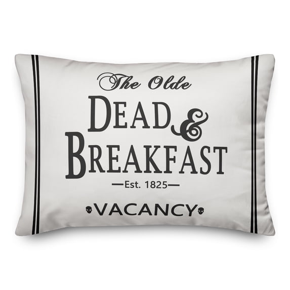 Creative Products Dead Breakfast Stripes 20 x 14 Spun Poly Pillow