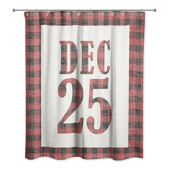 Creative Products December Christmas Date 71x74 Shower Curtain