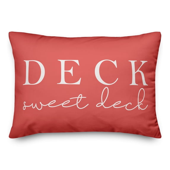 Creative Products Deck Sweet Deck Coral 14x20 Indoor / Outdoor Pillow