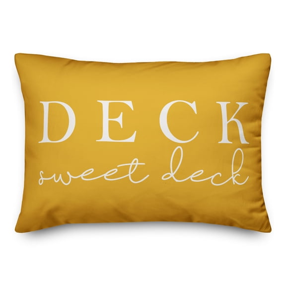 Creative Products Deck Sweet Deck Yellow 14x20 Indoor / Outdoor Pillow