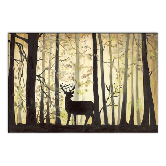 Creative Products Deer In Ominous Forest 36 x 24 Canvas Wall Art