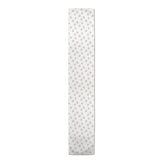 Creative Products Delicate Floral White 16 x 72 Cotton Twill Table Runner