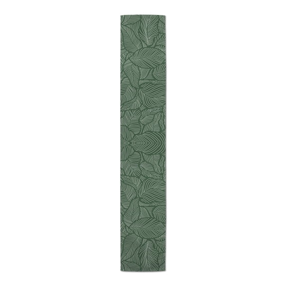 Creative Products Dense Leaves Green 5 16 x 90 Poly Twill Table Runner