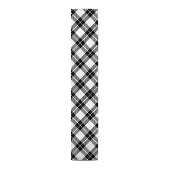 Creative Products Diagonal Plaid 16x72 Poly Twill Table Runner