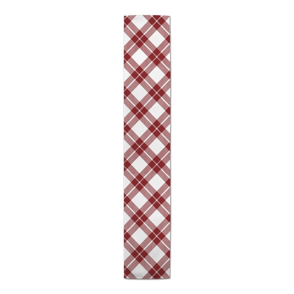 Creative Products Diagonal Plaid 16x72 Poly Twill Table Runner