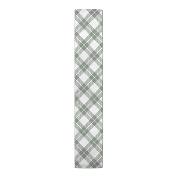 Creative Products Diagonal Plaid 16x72 Poly Twill Table Runner