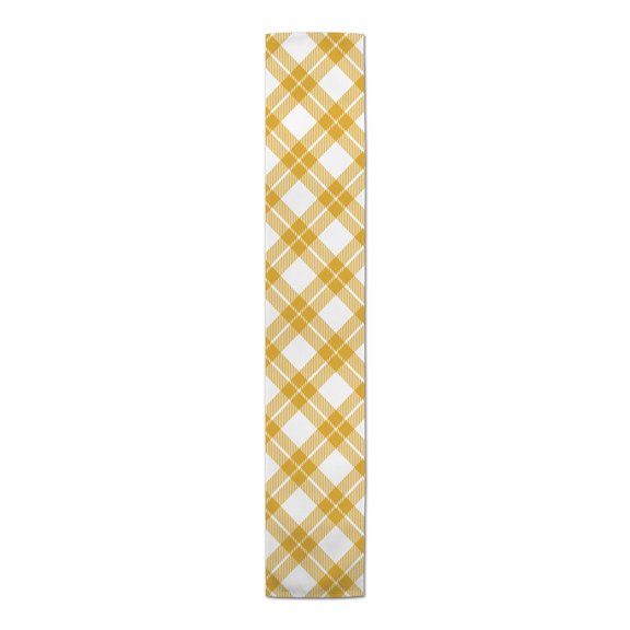 Creative Products Diagonal Plaid 16x72 Poly Twill Table Runner