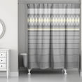 thumbnail image 1 of Creative Products Diamond In A Line Yellow Gray 71x74 Shower Curtain, 1 of 1