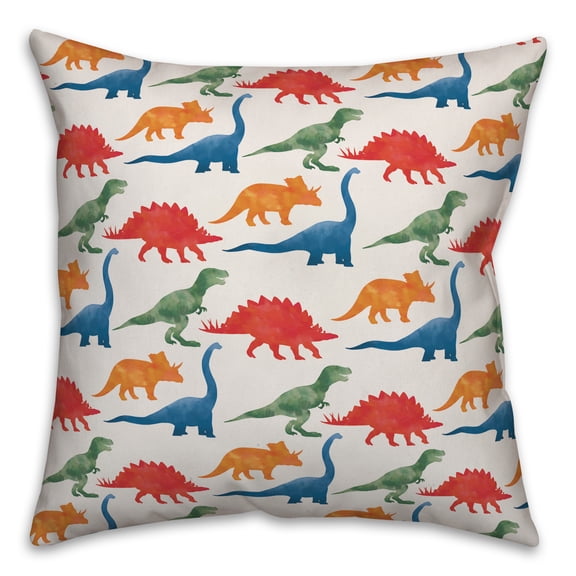 Creative Products Dinosaur Pattern 16x16 Spun Poly Pillow
