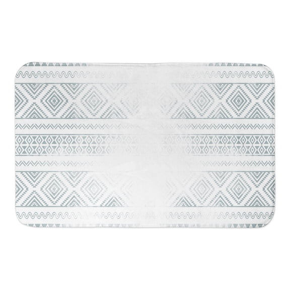 Creative Products Distressed Blue Aztec 34x21 Bath Mat