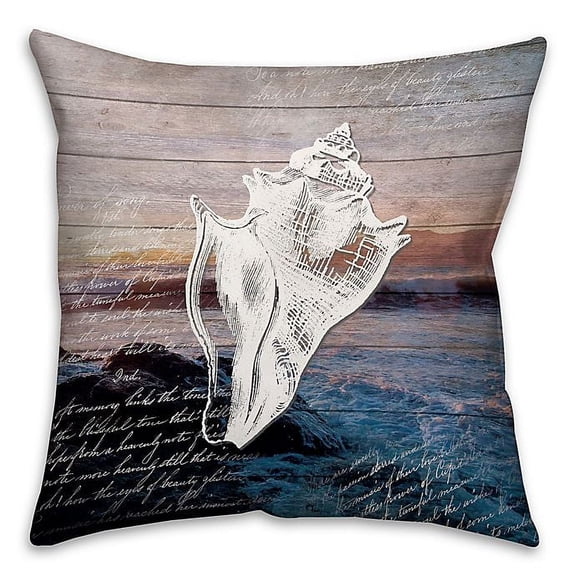 Creative Products Distressed Conch Spun Polyester Throw Pillow - 16x16