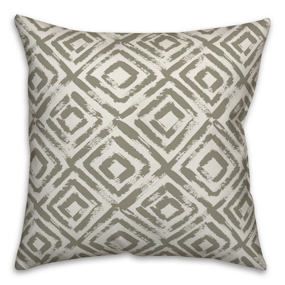 Creative Products Distressed Diamond Pattern 18x18 Spun Poly Pillow