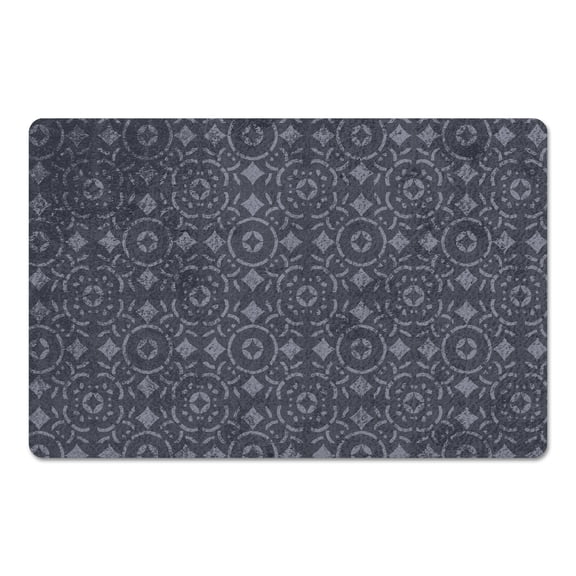 Creative Products Distressed Navy Tile Pattern 27x18 Floor Mat