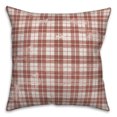 thumbnail image 1 of Creative Products Distressed Red Plaid 18x18 Spun Poly Pillow, 1 of 3