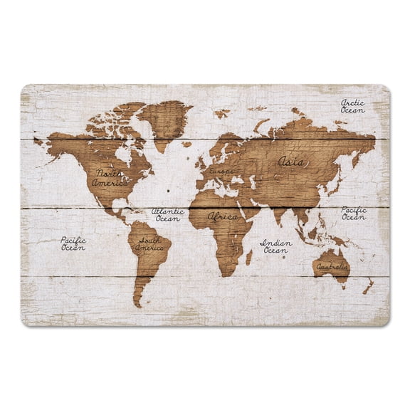 Creative Products Distressed World Map 27x18 Floor Mat