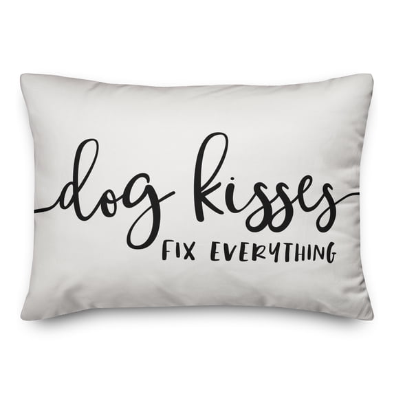 Creative Products Dog Kisses Fix Everything 14x20 Spun Poly Pillow