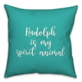 thumbnail image 1 of Creative Products DonÃ¢â‚¬â„¢t Get Your Tinsel In A Tangle in Teal 18x18 Spun Poly Pillow, 1 of 2