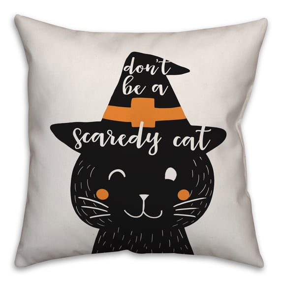 Creative Products Don't be a Scardy Cat 16x16 Spun Poly Pillow